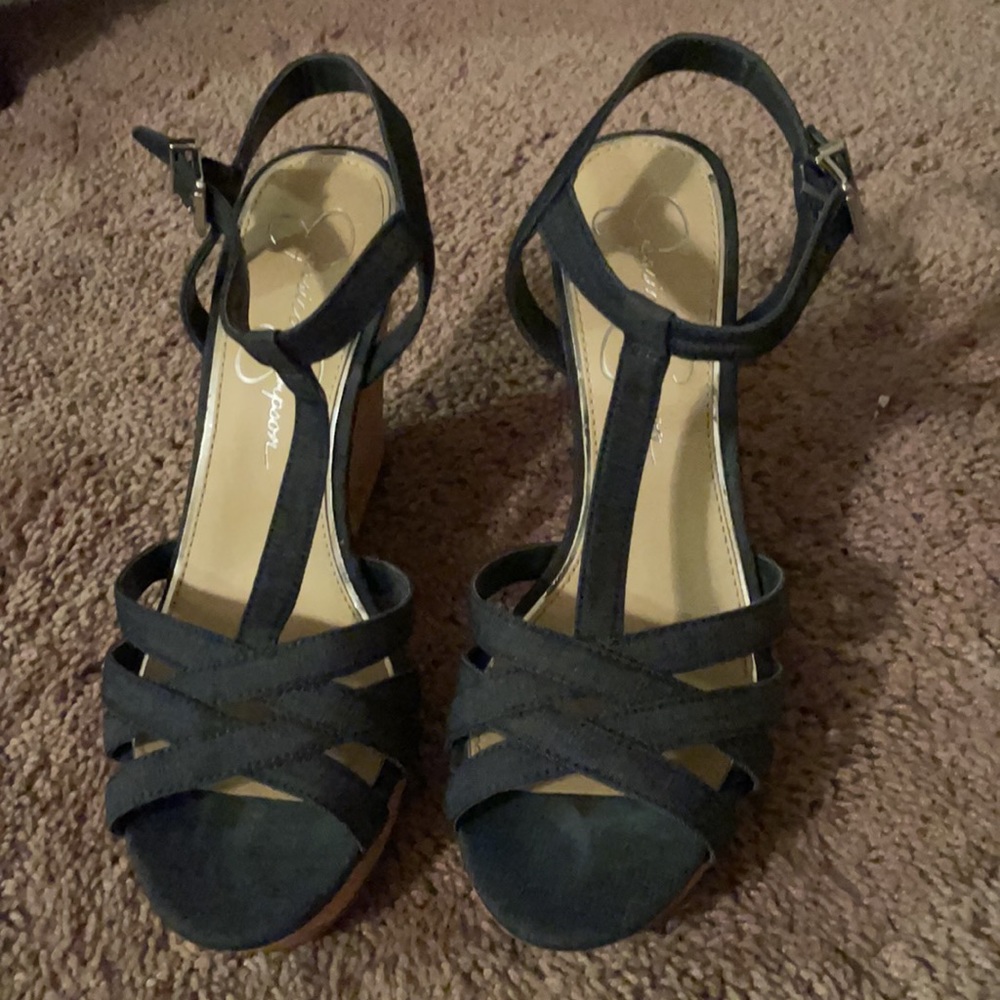 Denim wedge